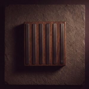Knife block, magnetic — Beech and steel, magnetic