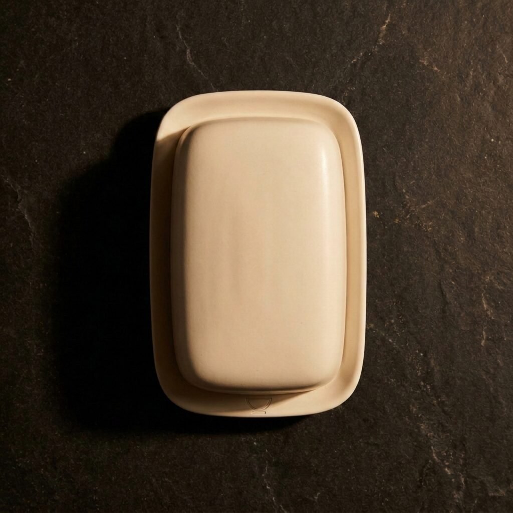 Butter dish, water-sealed — Vitrified stoneware