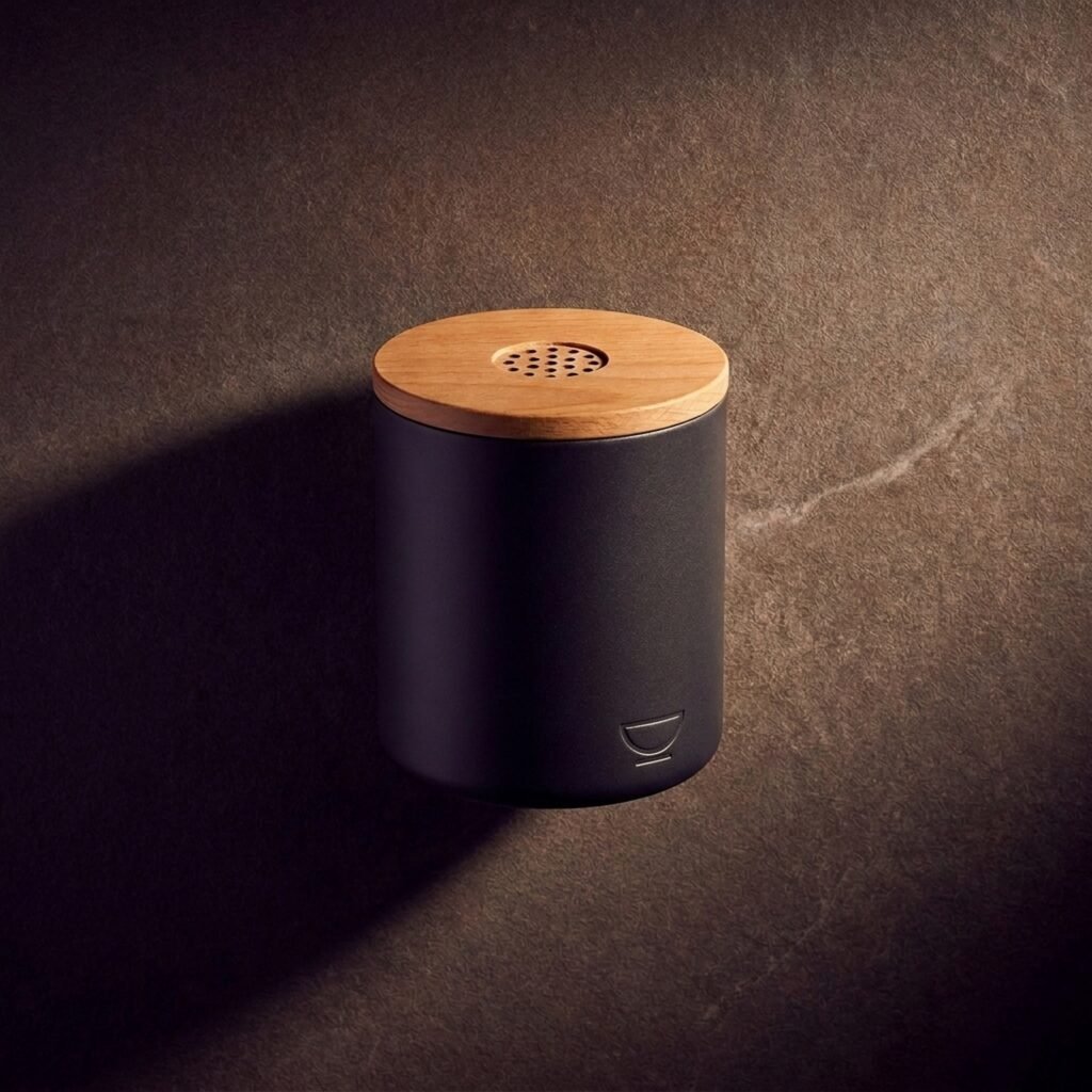 Countertop compost caddy — Steel, carbon filter