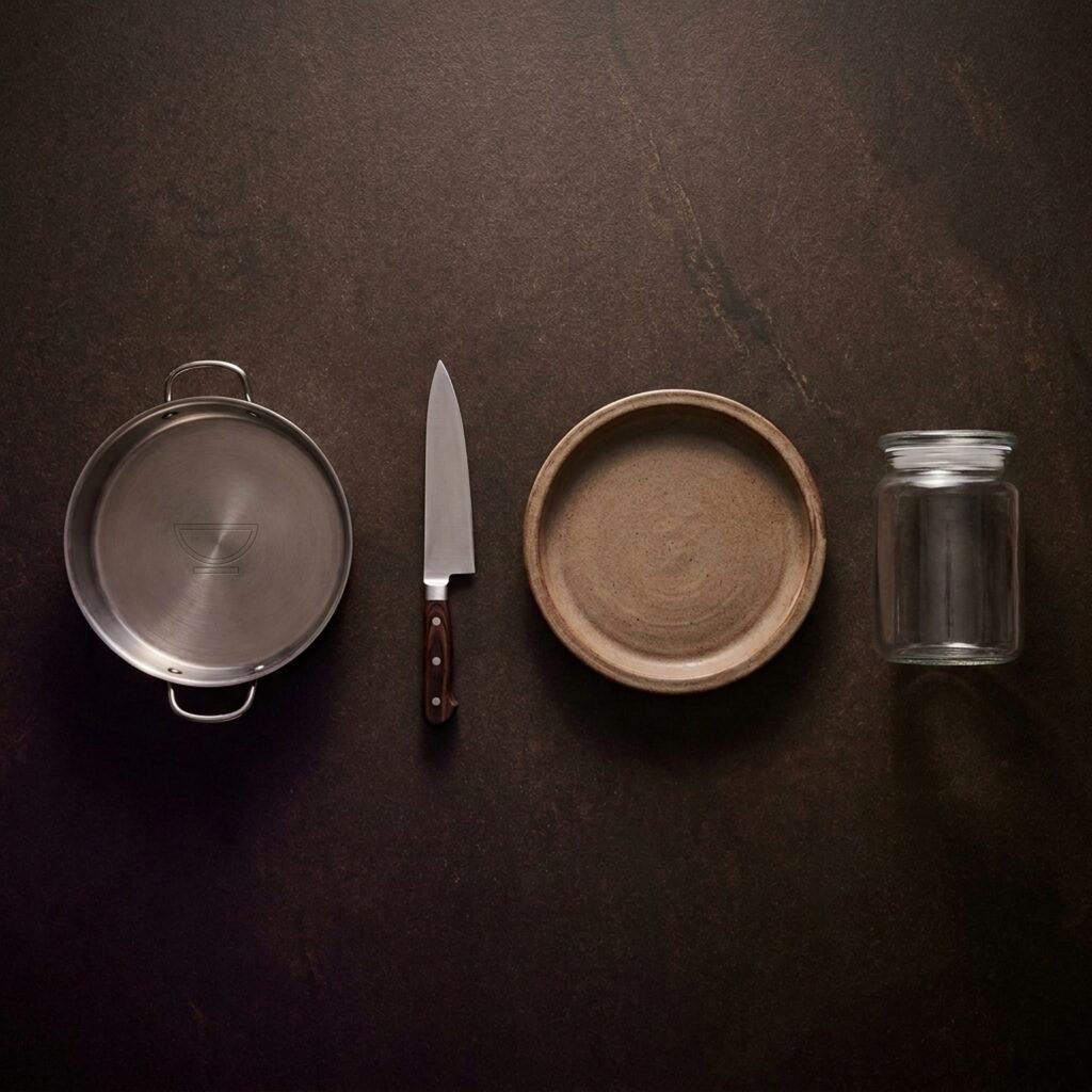 Baking set — Stoneware and steel