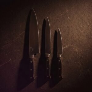 Knife set, three piece — High-carbon stainless