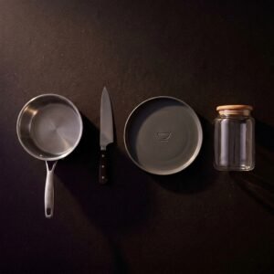 Storage set — Borosilicate, steel, beech